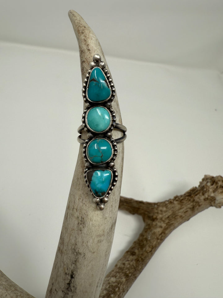 Boho Magic Genuine Kingman Turquoise Ring Sz 7.5