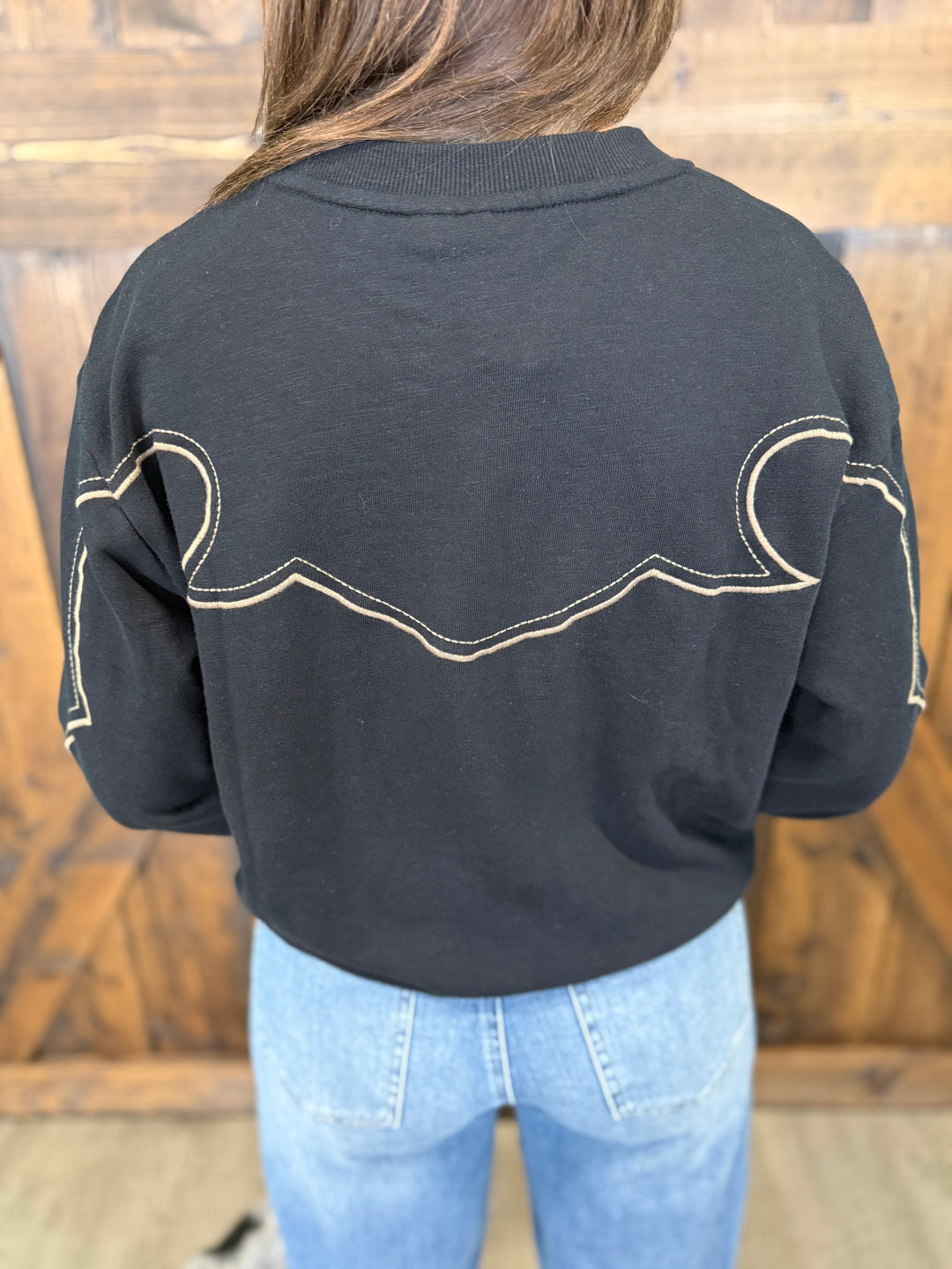 Ariat Women's Hickory Black Front Yoke Sweatshirt*