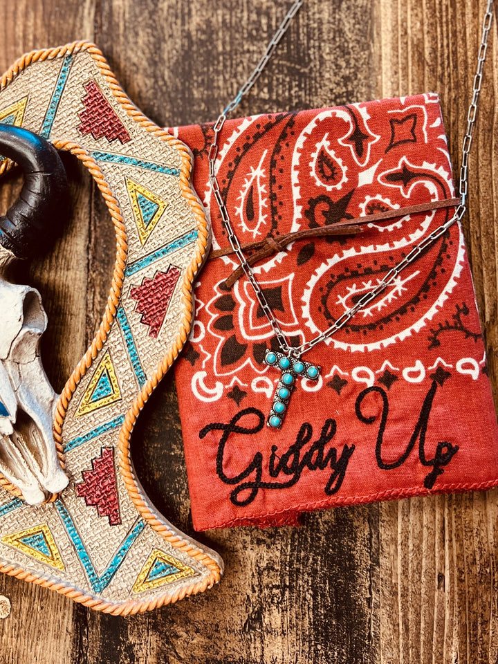 Turquoise Stones Letter Necklace | gussieduponline