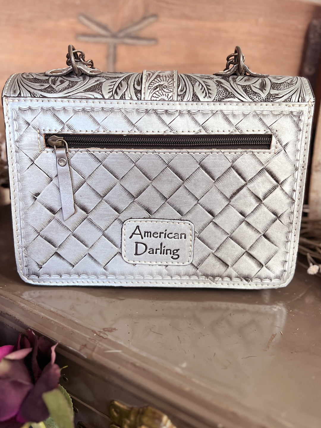 Darling Tooled Leather All-Around Belt Buckle Bag - 3 Colors