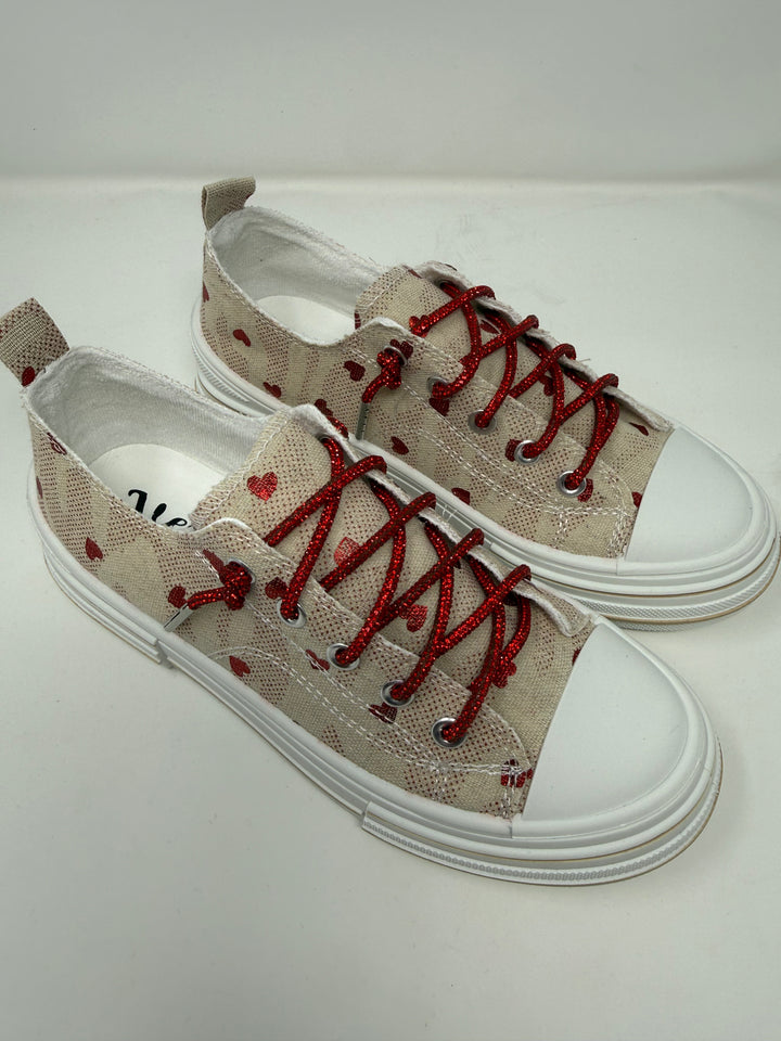 Aman Natural & Red Heart Sneakers*