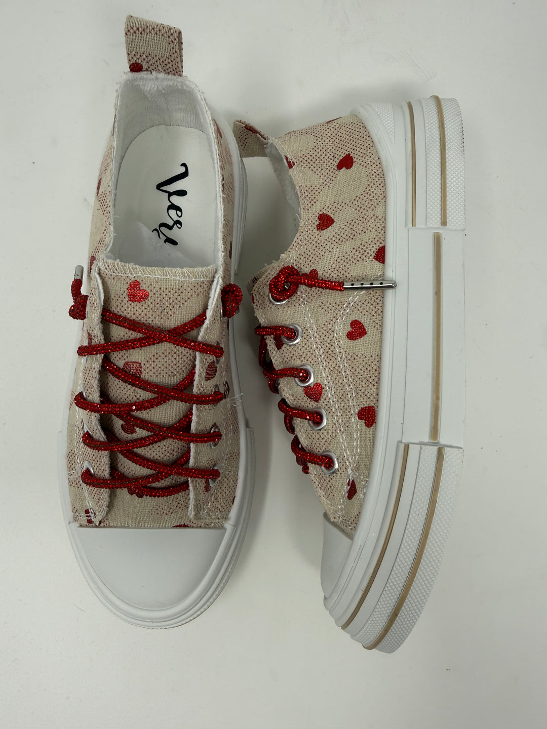 Aman Natural & Red Heart Sneakers*
