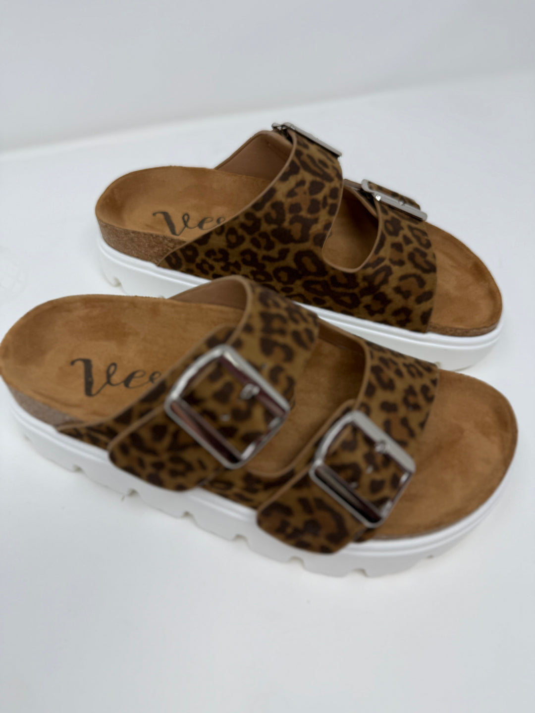 Jazmin Brown Leopard Platform Sandals