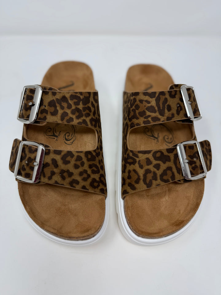 Jazmin Brown Leopard Platform Sandals