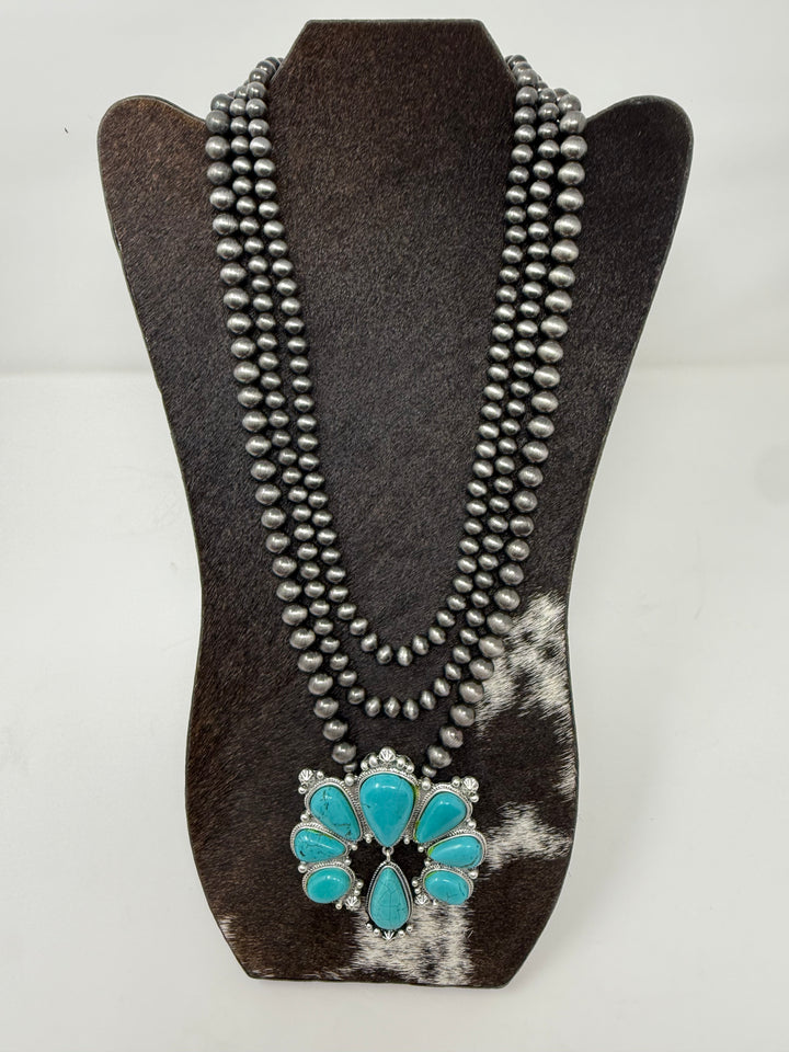 Blooming Squash Navajo Necklace