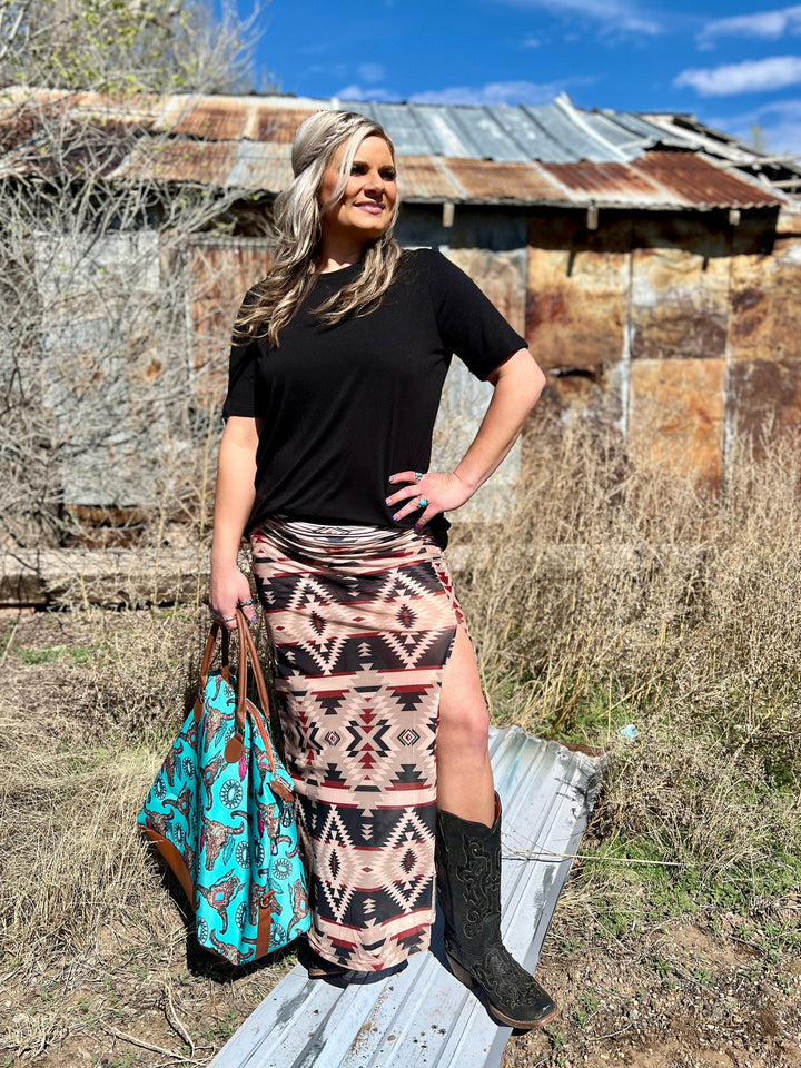 PLUS Santa Fe Slit Skirt | gussieduponline
