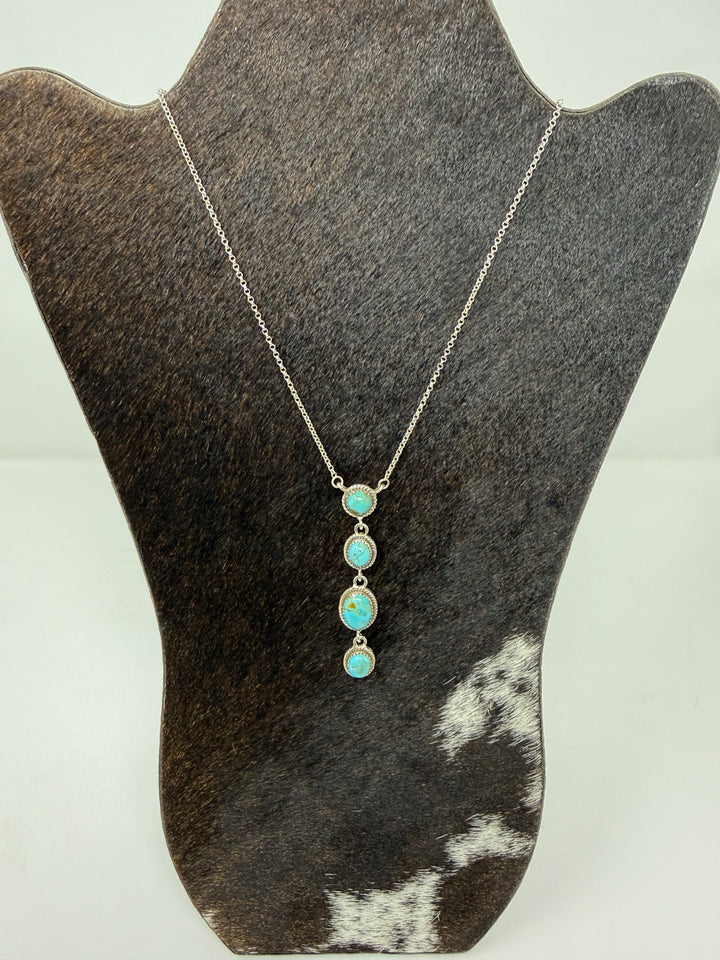 Kingman Turquoise Lariat Necklace