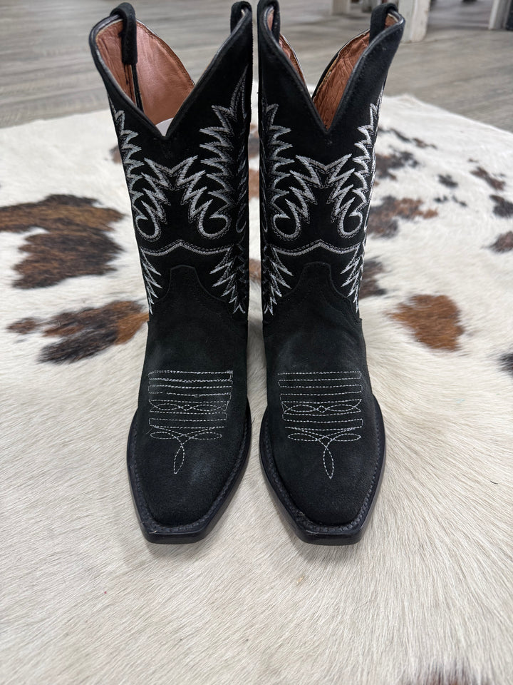 KIDS Tanner Mark Black Roughy Boots