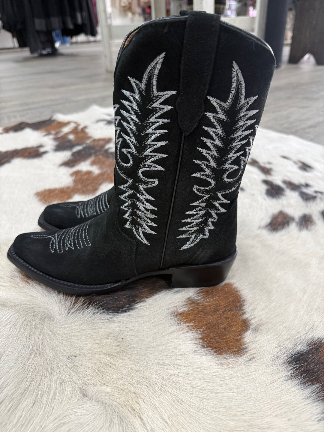 KIDS Tanner Mark Black Roughy Boots