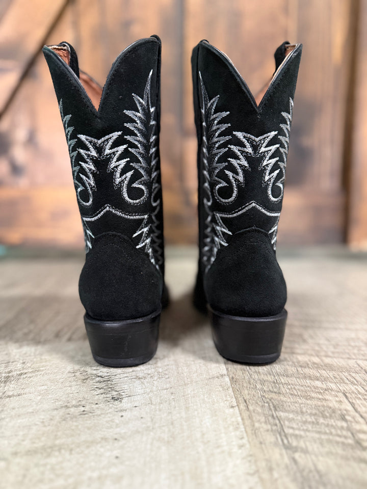 KIDS Tanner Mark Black Roughy Boots