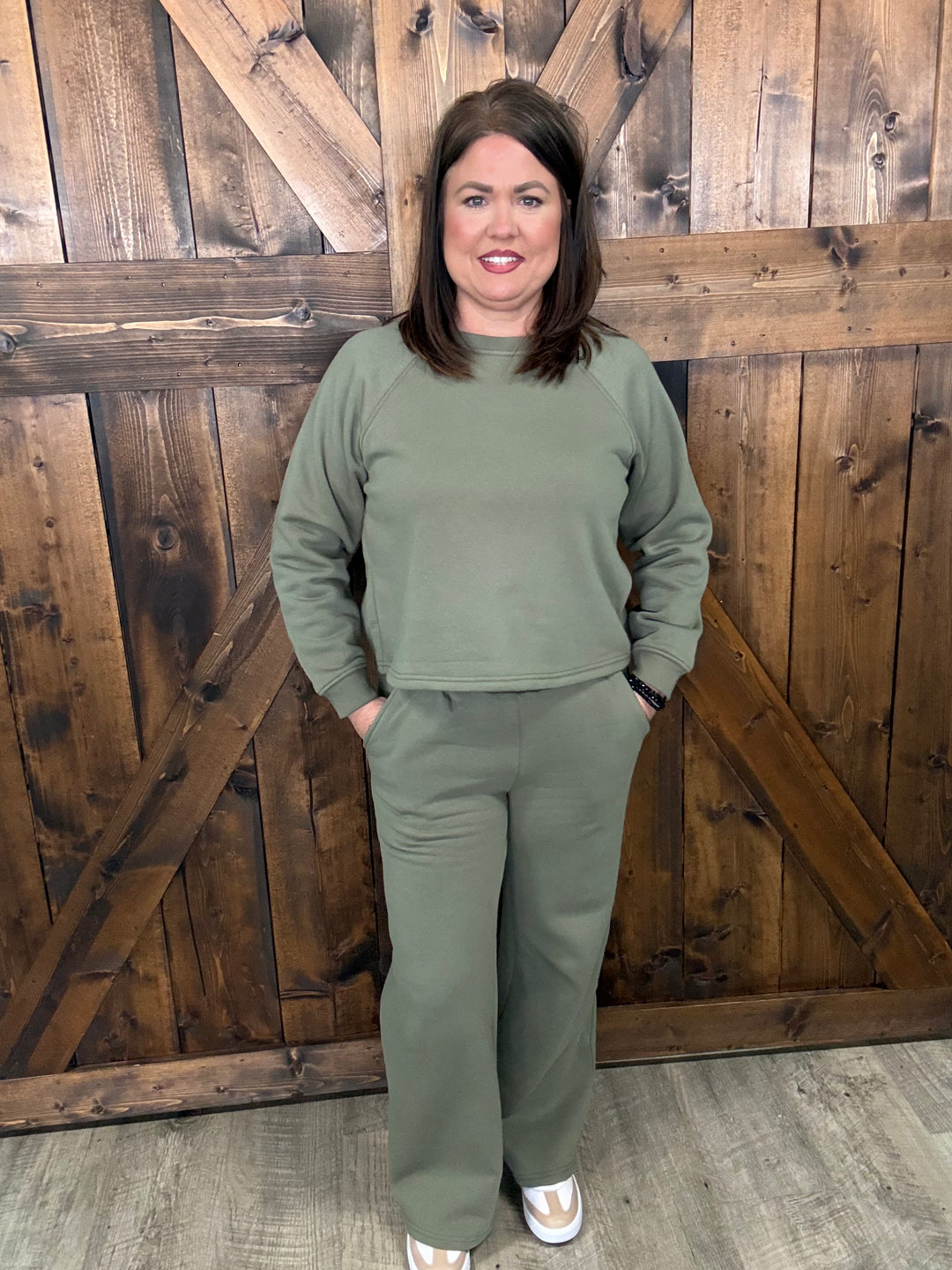 Zenana Fleece Raglan Sweat Set