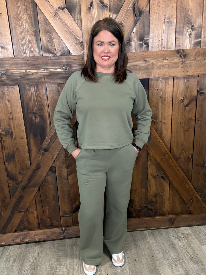 Zenana Fleece Raglan Sweat Set