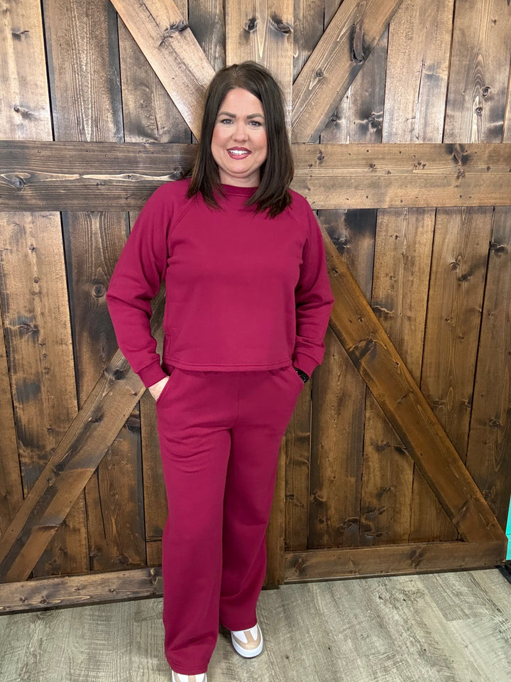 Zenana Fleece Raglan Sweat Set