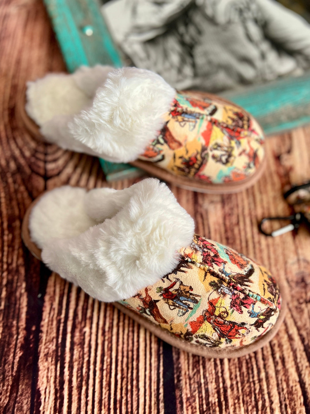 Cowboy Collage Slippers | gussieduponline