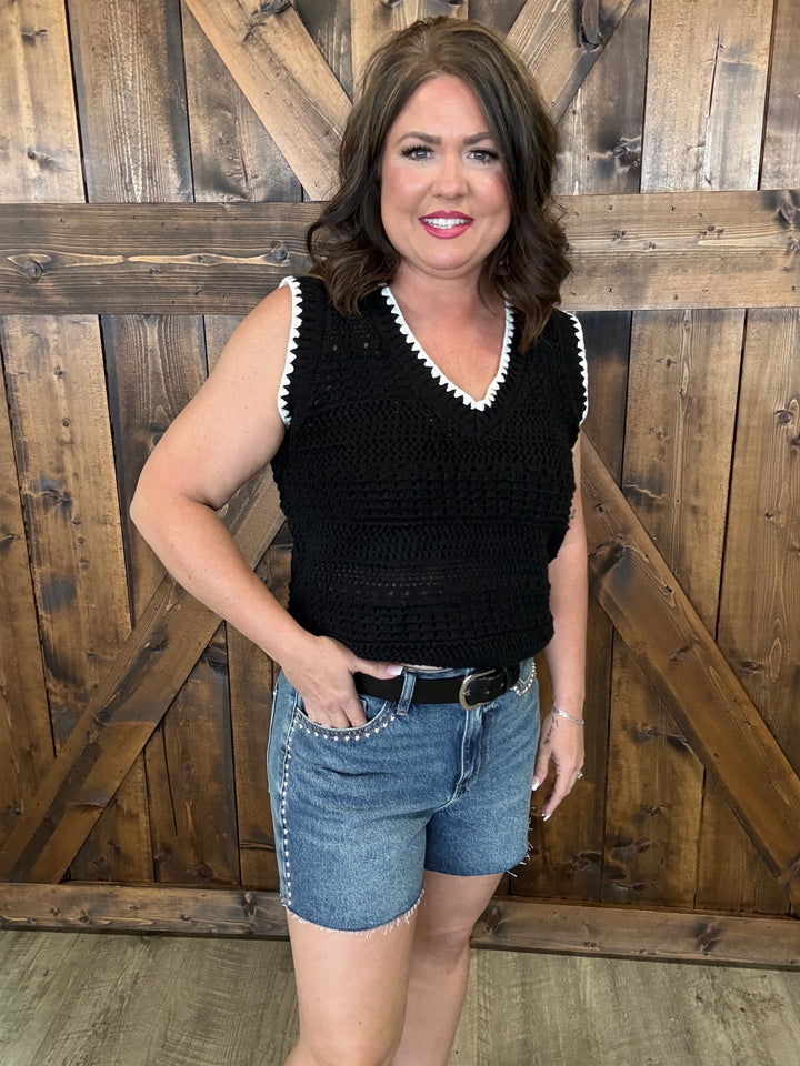 Judy Blue Medium Wash Cut Off Studded Shorts