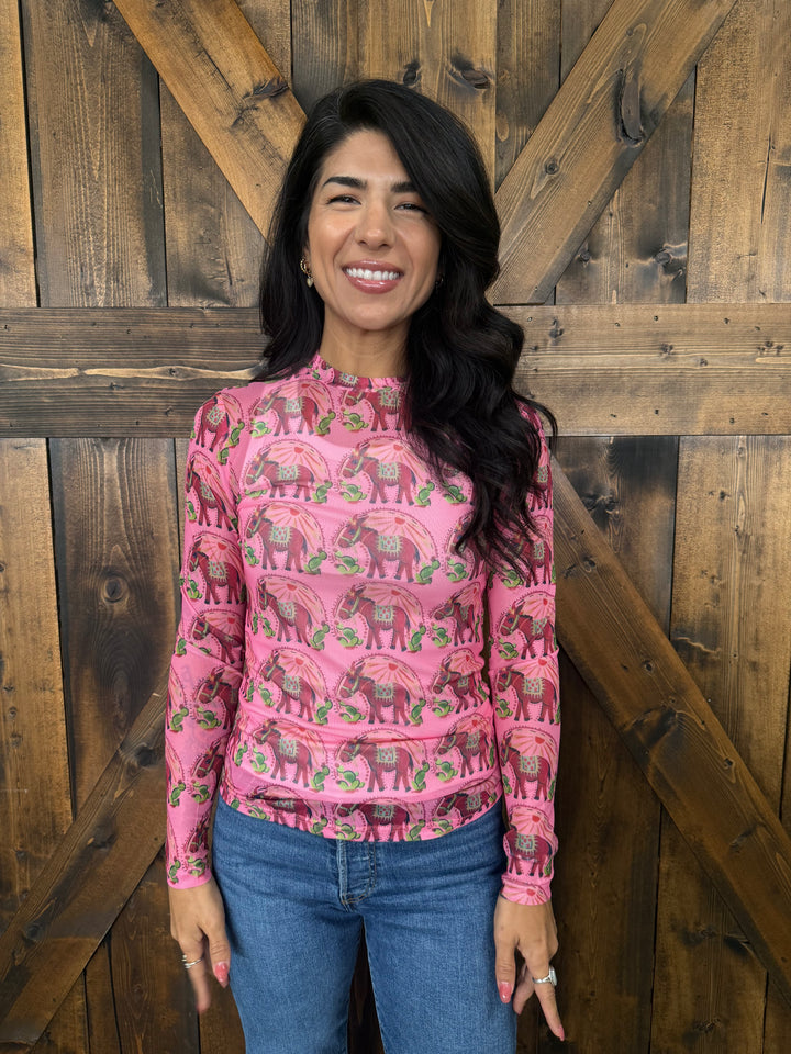 Donkey Sunshine Mesh Top