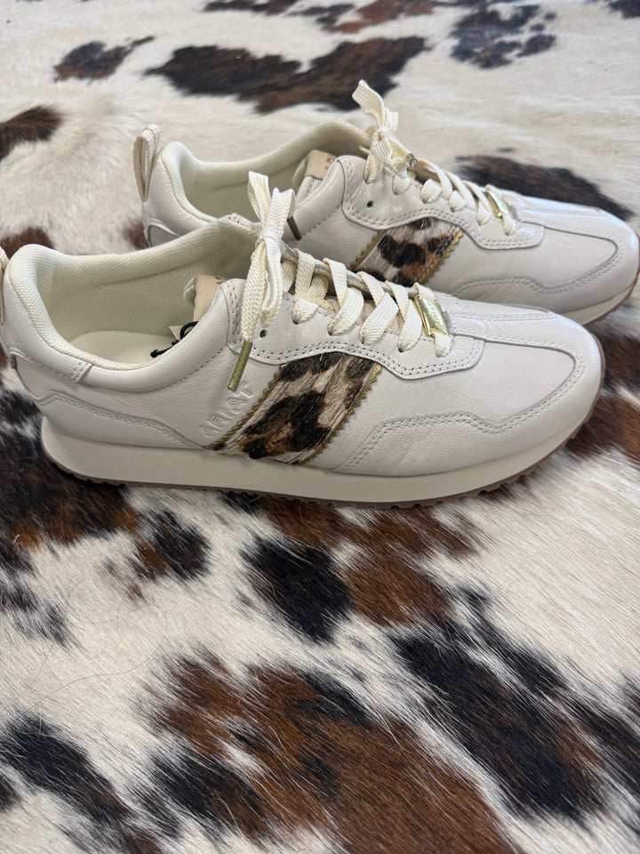Women's Ariat Ranch Runner Cream & Leopard Sneakers
