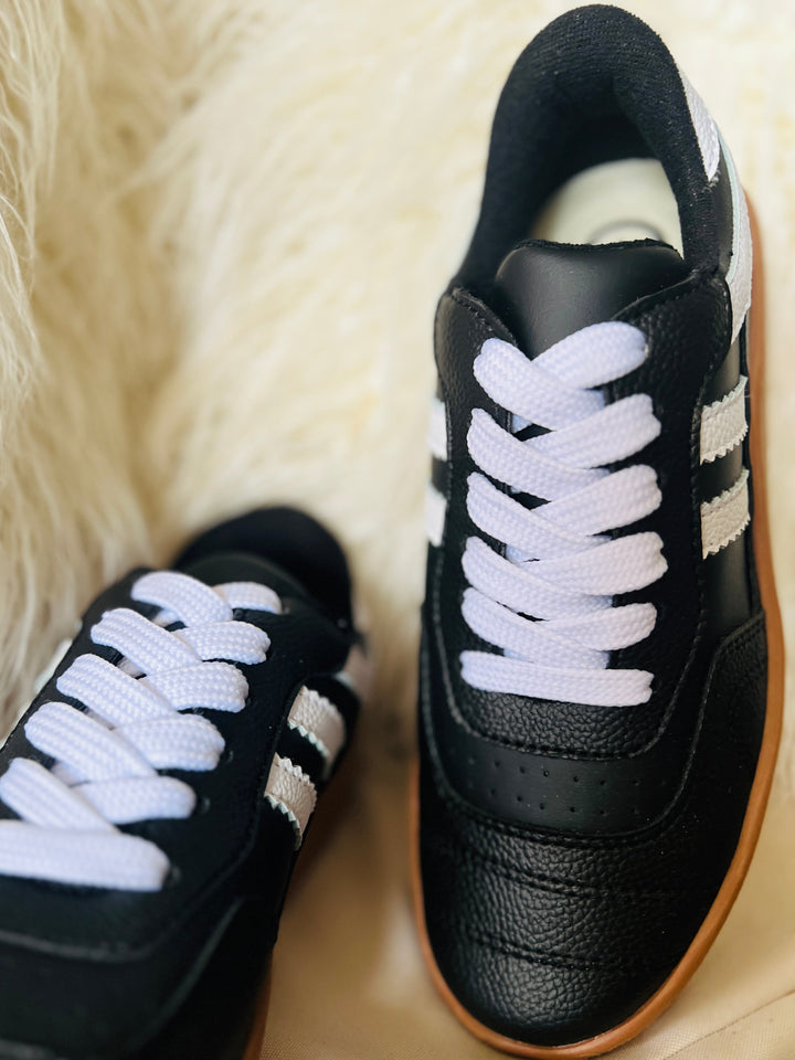 Blackened Ask Me Nicely Sneakers | gussieduponline