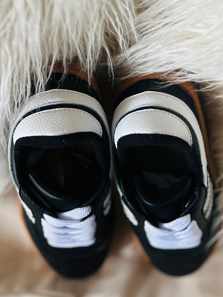 Blackened Ask Me Nicely Sneakers | gussieduponline