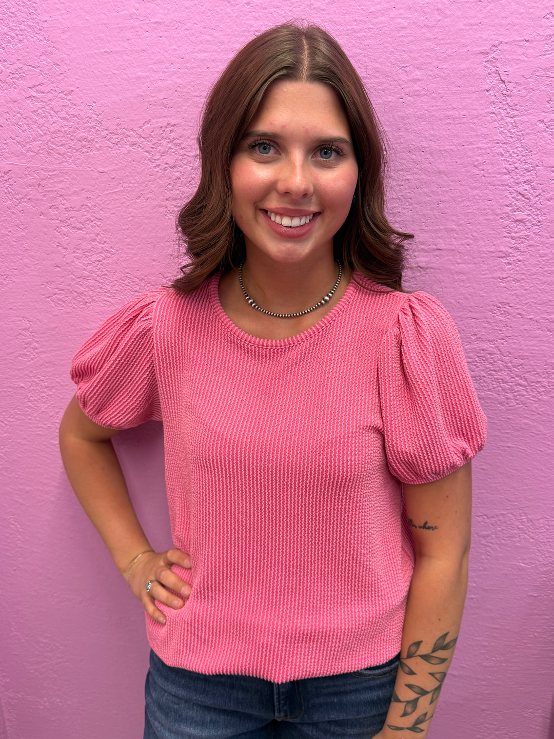 Zenana Ribbed Puff Sleeve Top - 8 Colors