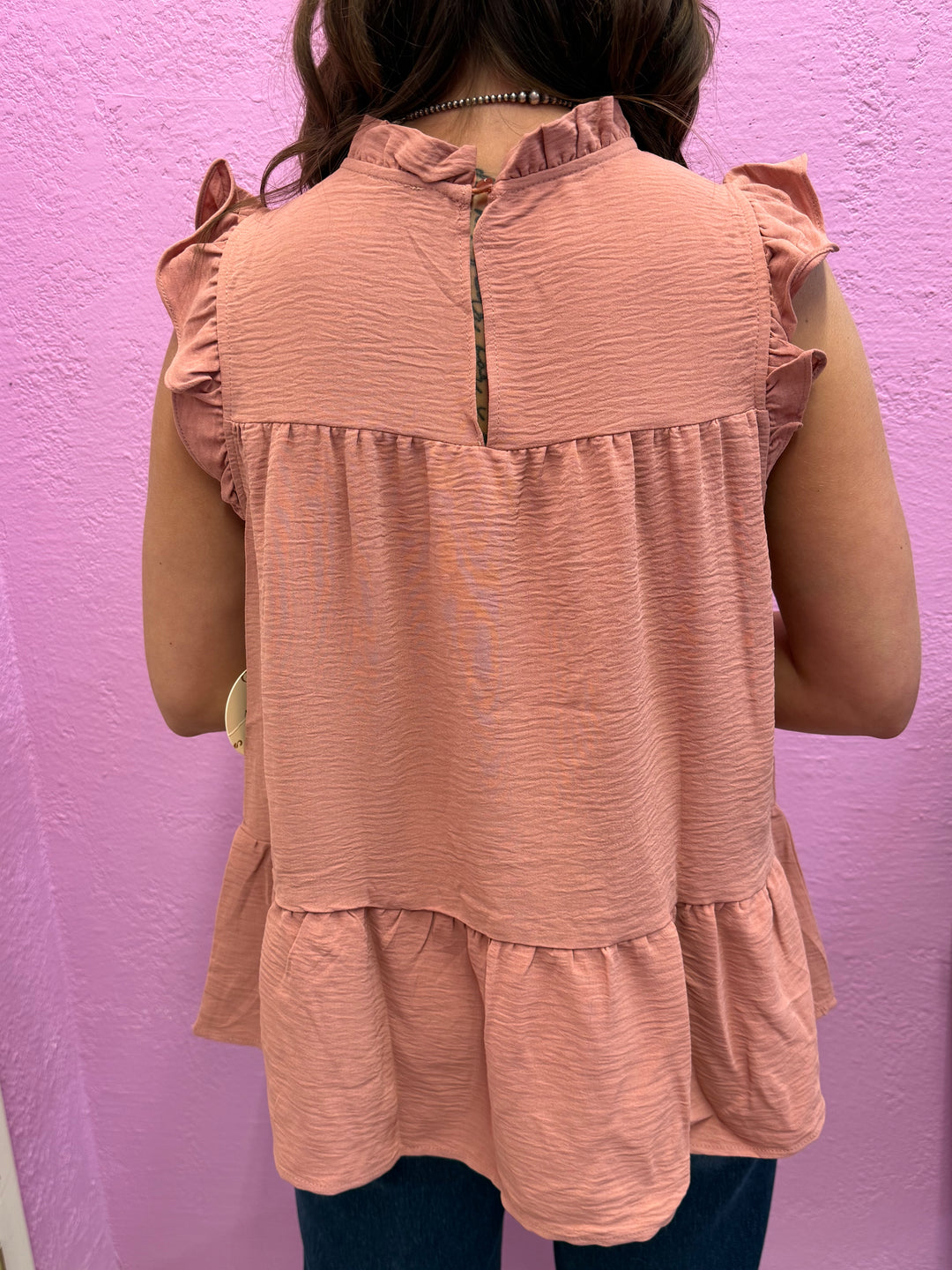 Tiered Short Sleeve Ruffle Babydoll Top- 2 Colors