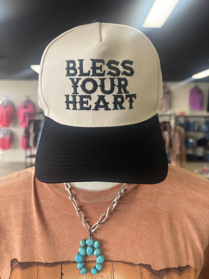 Bless Your Heart Two Tone Canvas Cap - 4 Colors