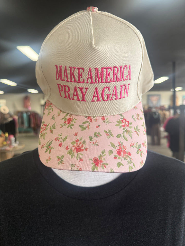 Make America Pray Again Two Tone Canvas Cap- 2 Colors