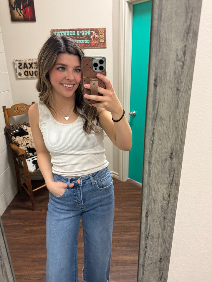 Kick Back Cropped Tank- 5 Colors