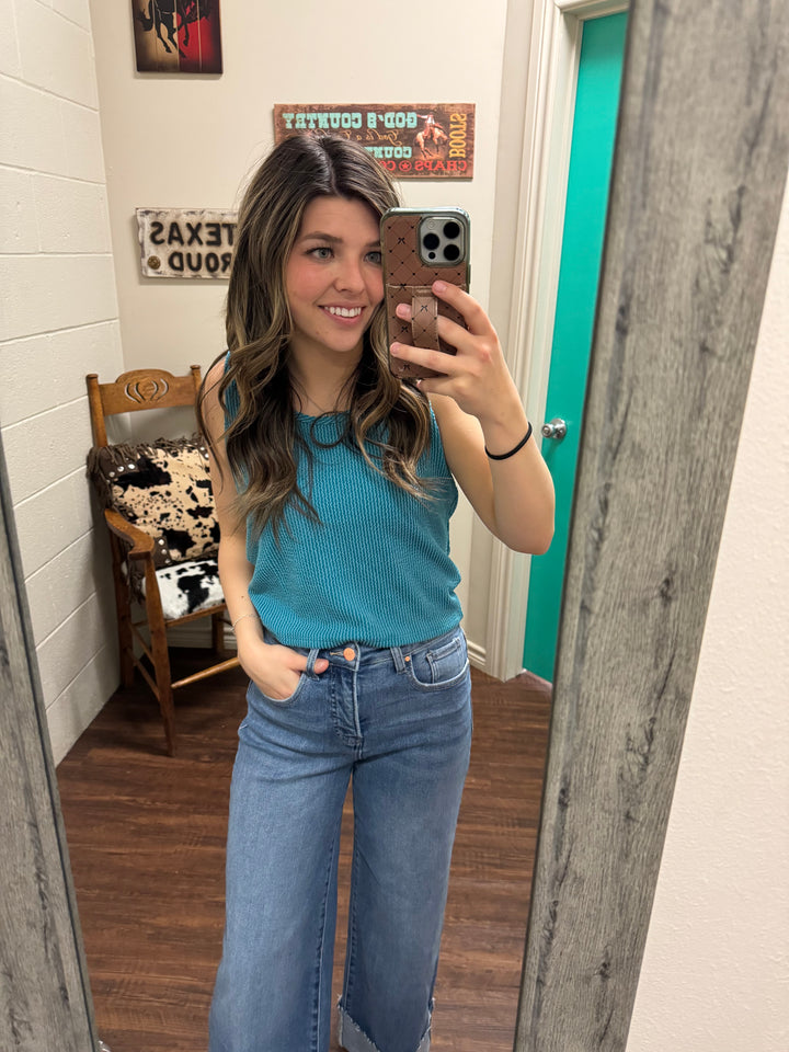 Kick Back Cropped Tank- 5 Colors