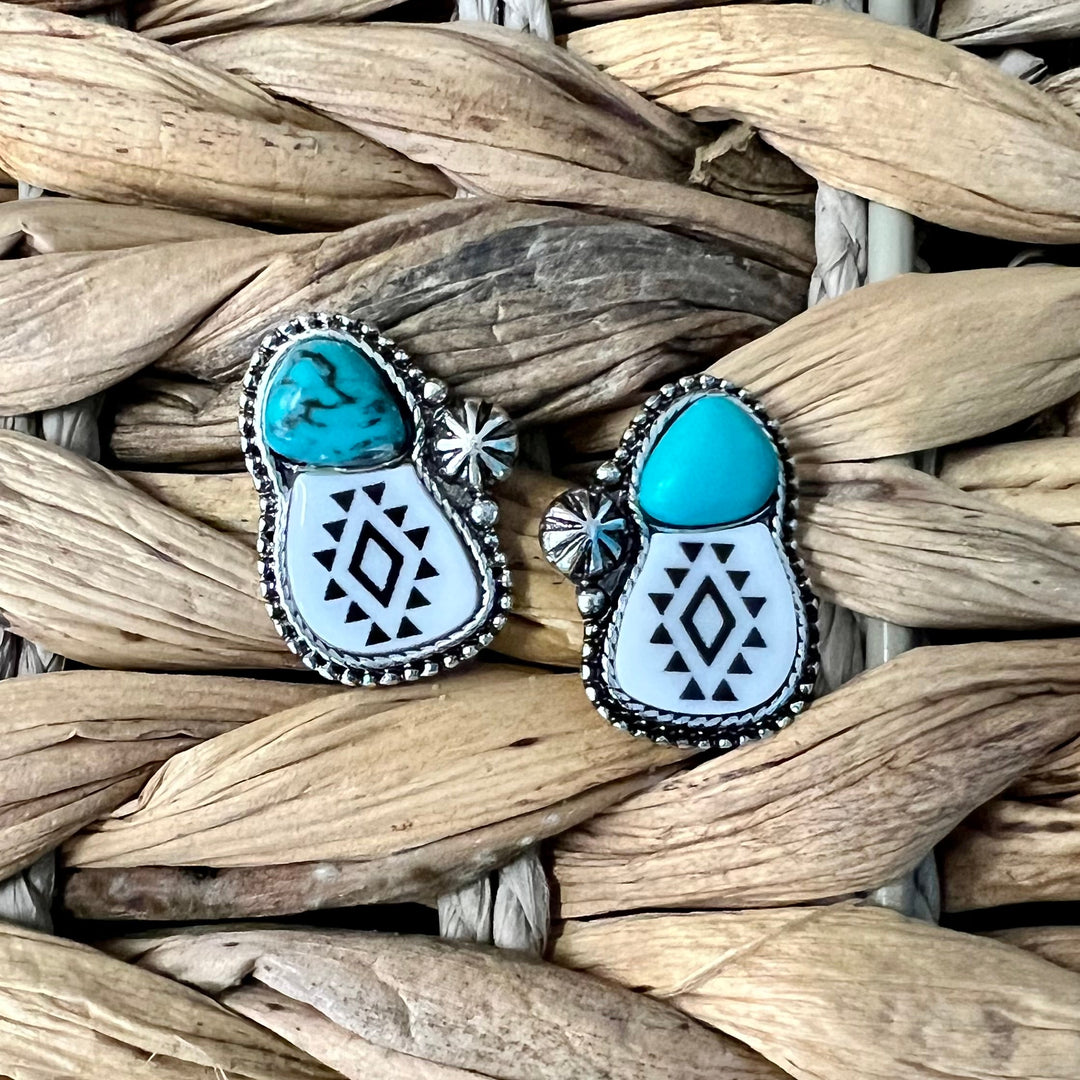 By My Side Turquoise Earrings | gussieduponline