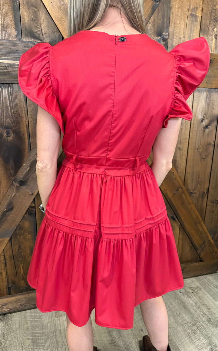 L&B Short Sleeve Ruffle Dress - 2 Colors
