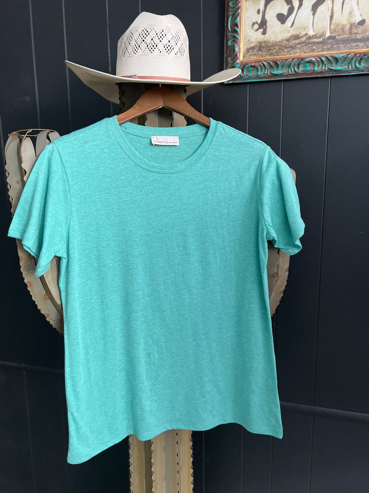 Zenana Cotton Boyfriend Round Neck Basic Tee