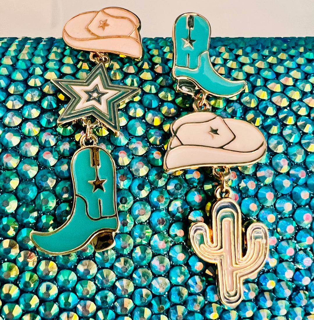 Dangling Western Turquoise Earrings | gussieduponline