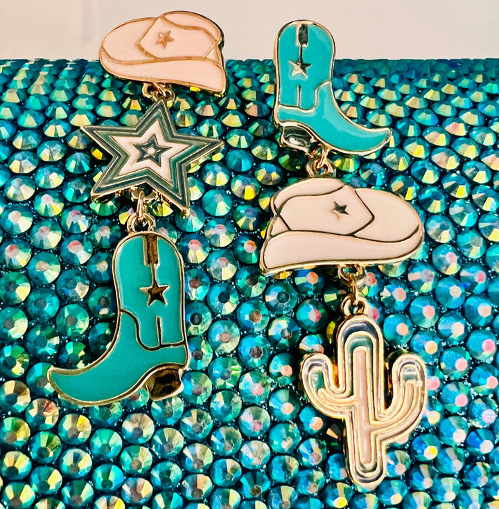 Dangling Western Turquoise Earrings | gussieduponline