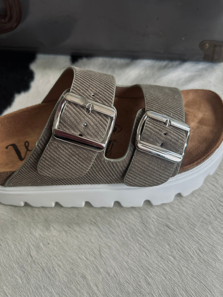 Jazmin Taupe Platform Sandals