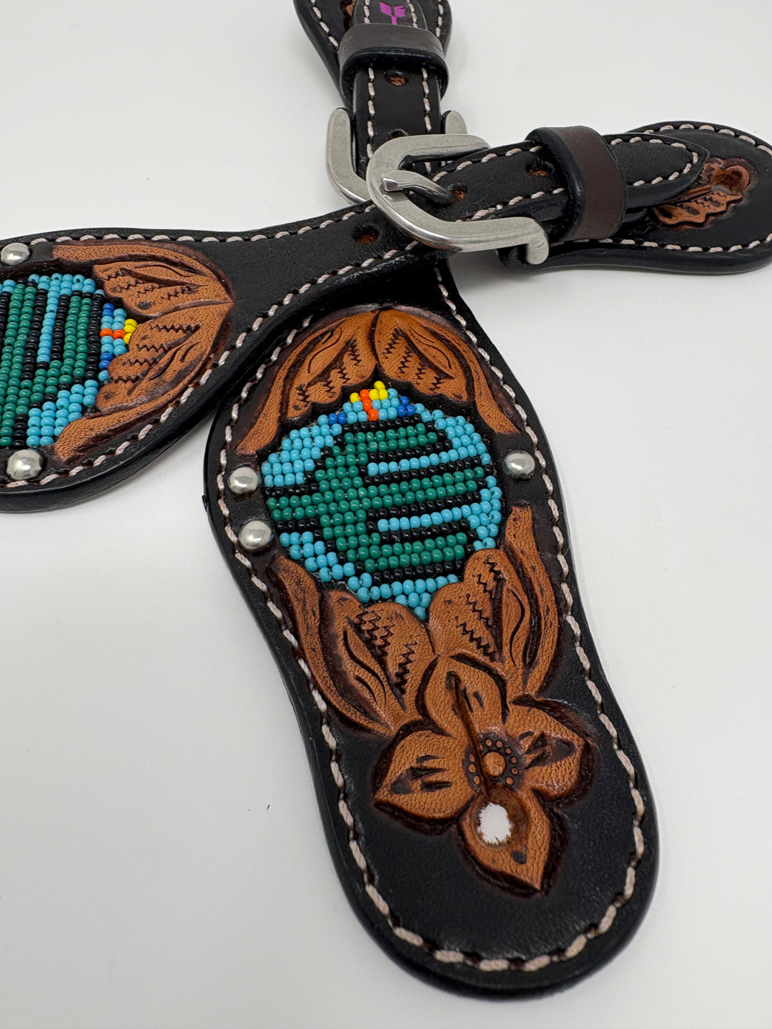 KIDS Rafter T Ranch Beaded Cactus Spur Straps