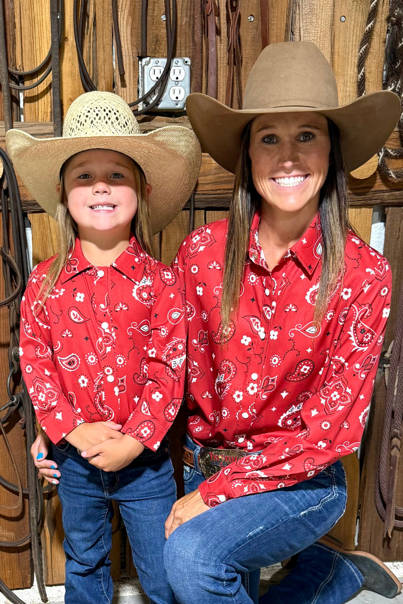 KIDS Sterling Kreek Bandana Babe Button Up