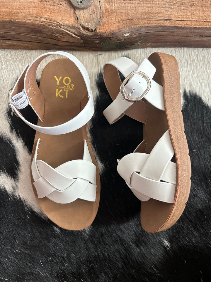 Kids Leather Braided Sandals-3 Colors