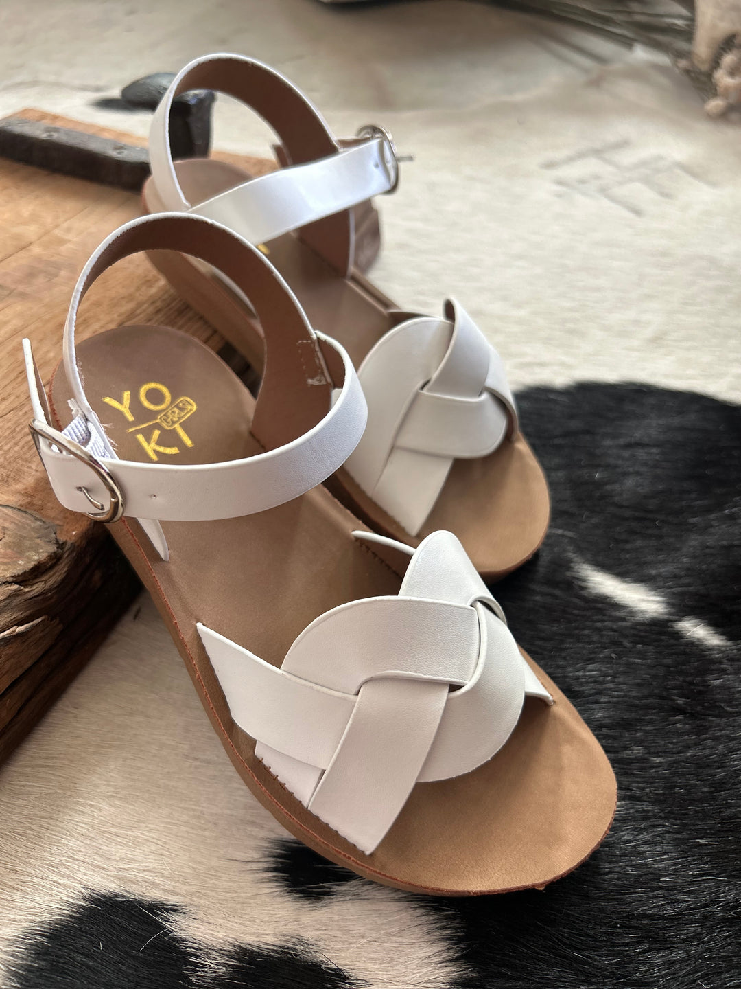 Kids Leather Braided Sandals-3 Colors