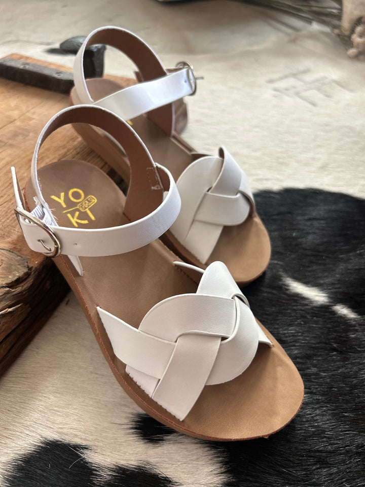 Kids Leather Braided Sandals-3 Colors