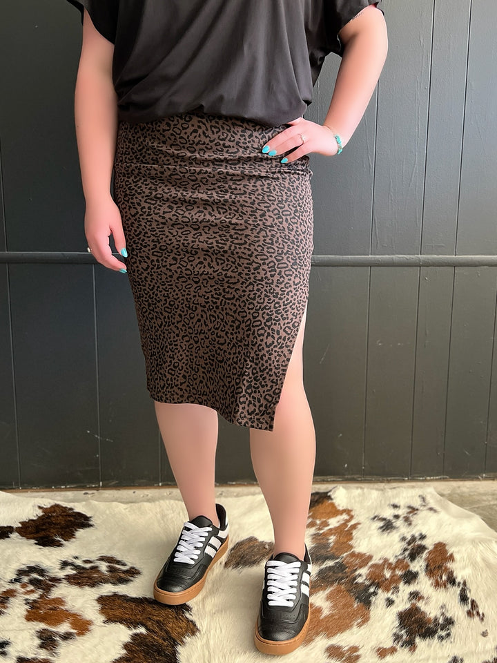 Leopard Midi Skirt - 2 Colors*