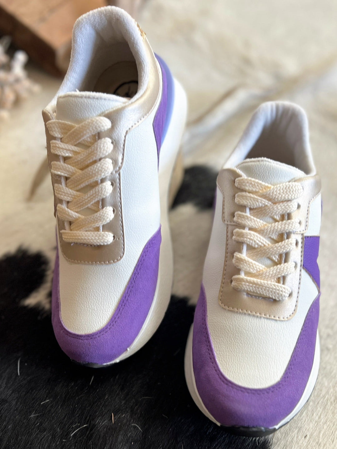 Nova Purple Glitter Sneakers | gussieduponline