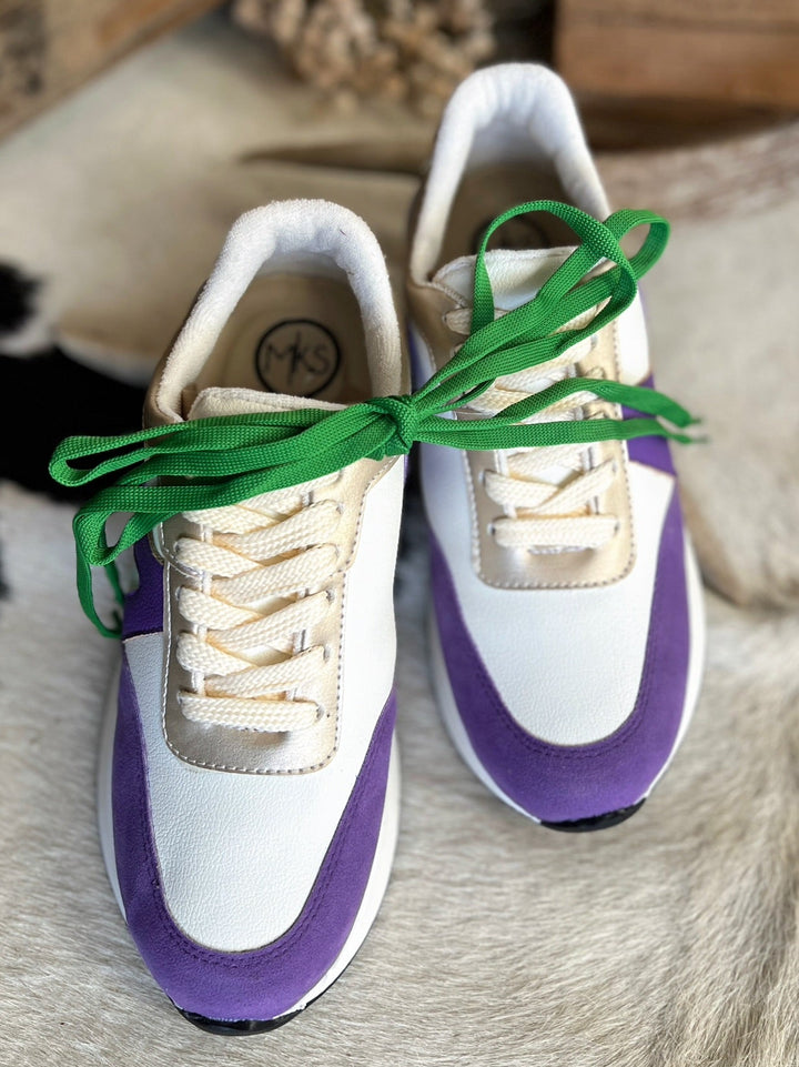 Nova Purple Glitter Sneakers | gussieduponline