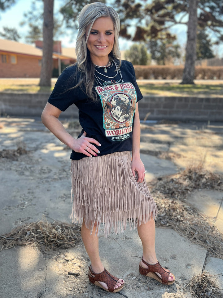 Origami Fringe Lightweight Skirt - 2 Colors*