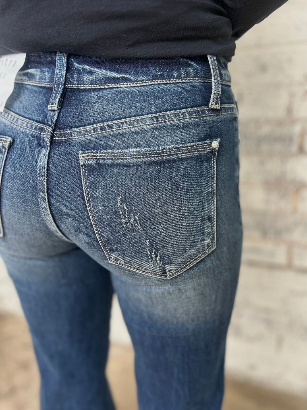 Petra Mid Rise Relaxed Flare w/ Cuffed Hem*