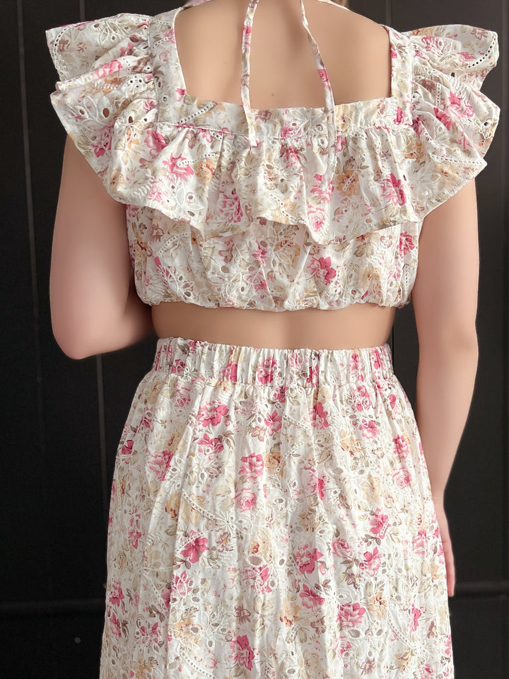 Poshly Elegant Floral Cut Out Top*