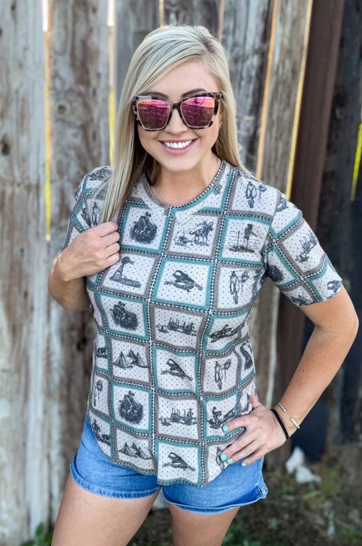 Sterling Kreek Western World Crew Neck Tee