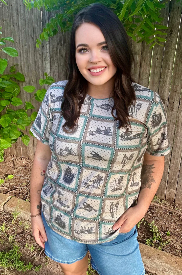 Sterling Kreek Western World Crew Neck Tee