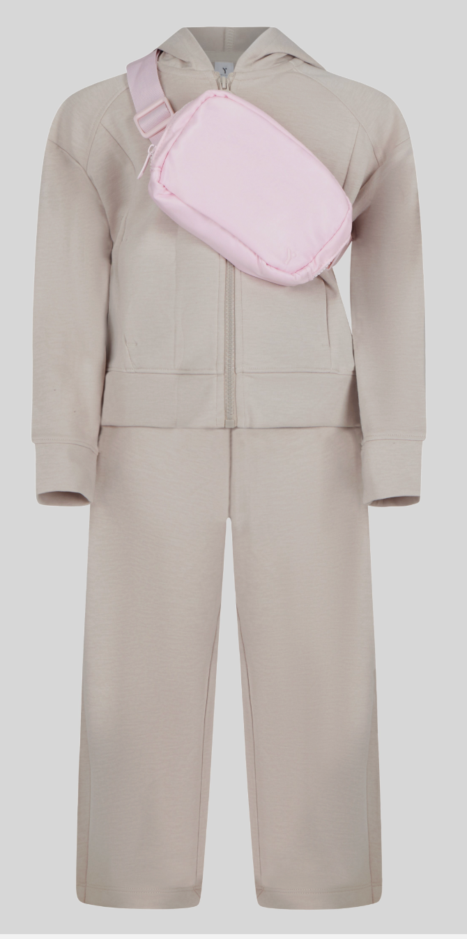 KIDS Little Girls 3 Piece Set w/ Sling Bag- 2 Colors