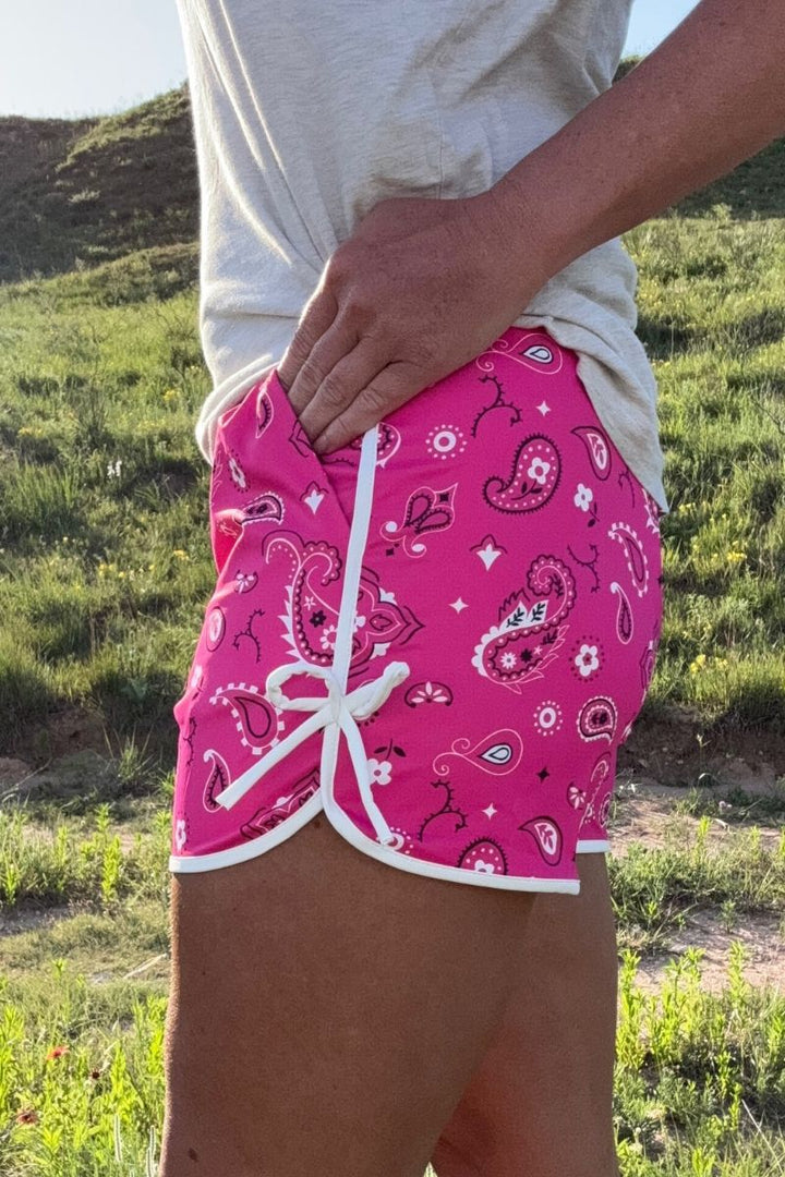 Sterling Kreek Bandana Babe Hot Pink Shorts